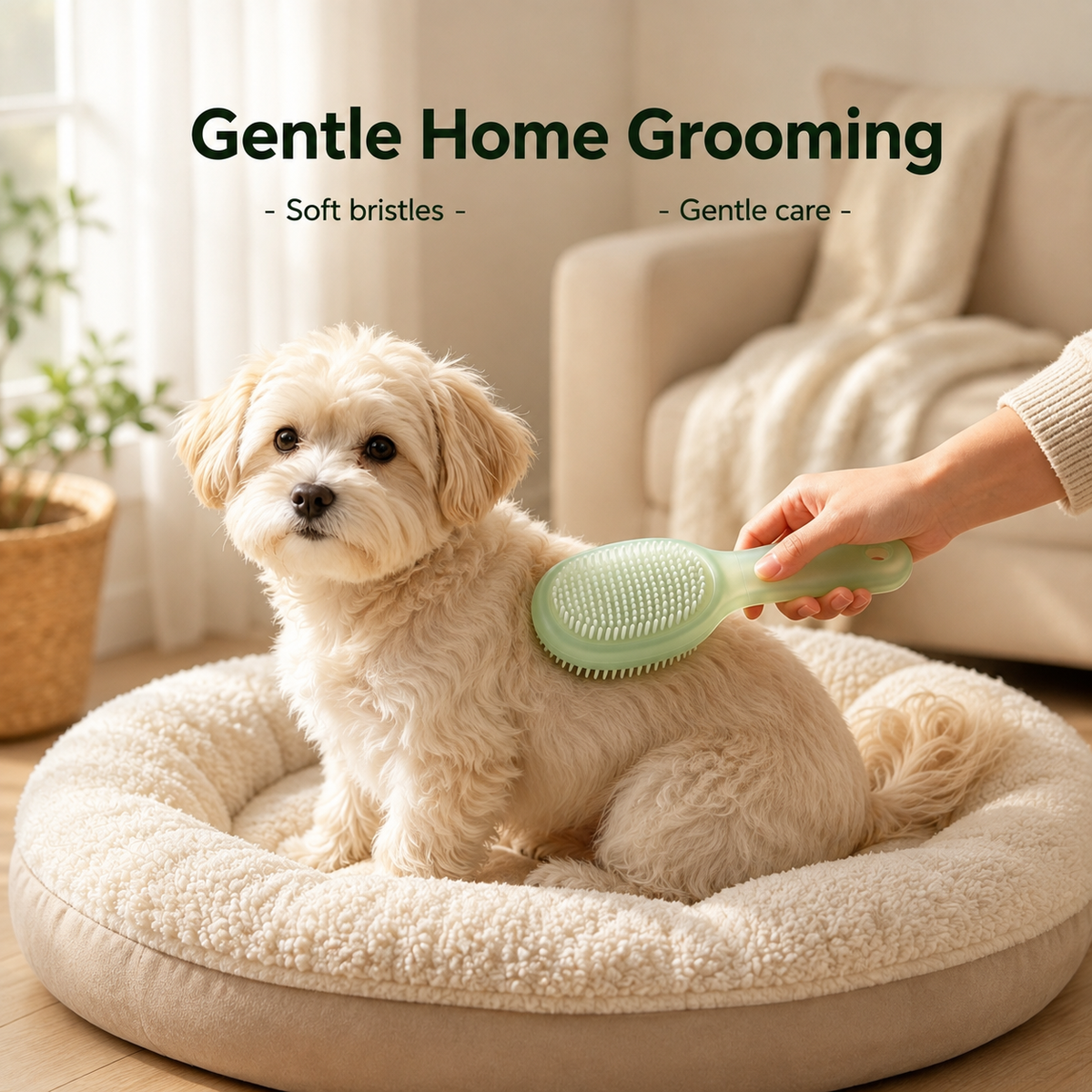 I-bestworld Lightweight Frosted Pet Bath & Grooming Brush