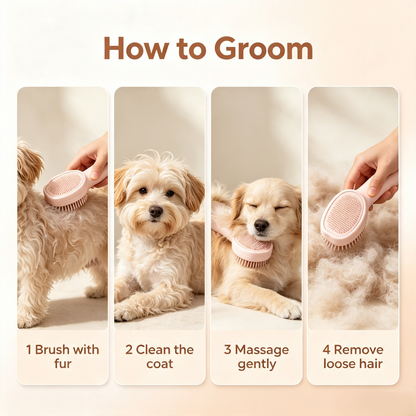 Dual Sided Soft Pet Grooming Brush