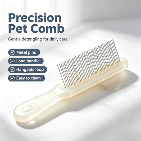 Precision Stainless Steel Pet Grooming Comb