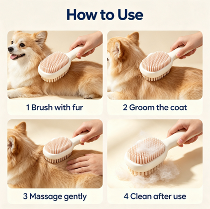 Soft Silicone Daily Pet Grooming Brush