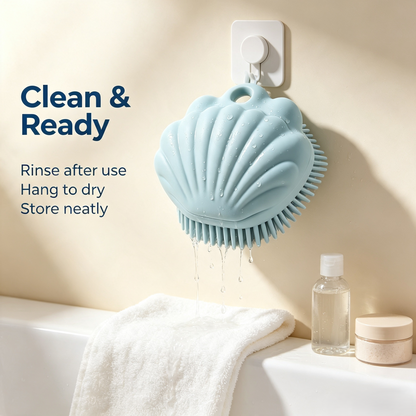 Seashell Silicone Pet Shower Grooming Brush