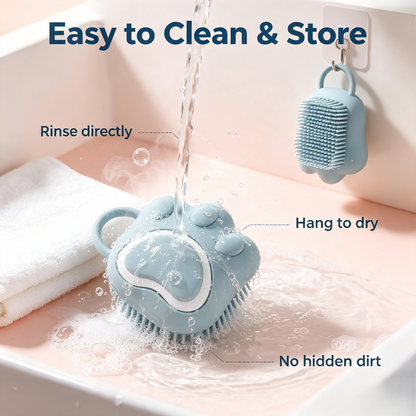 Paw Shaped Silicone Pet Bath Grooming Brush