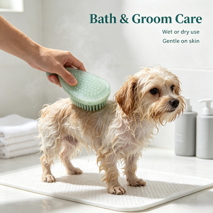 Jade-Like Transparent Pet Grooming Massage Brush