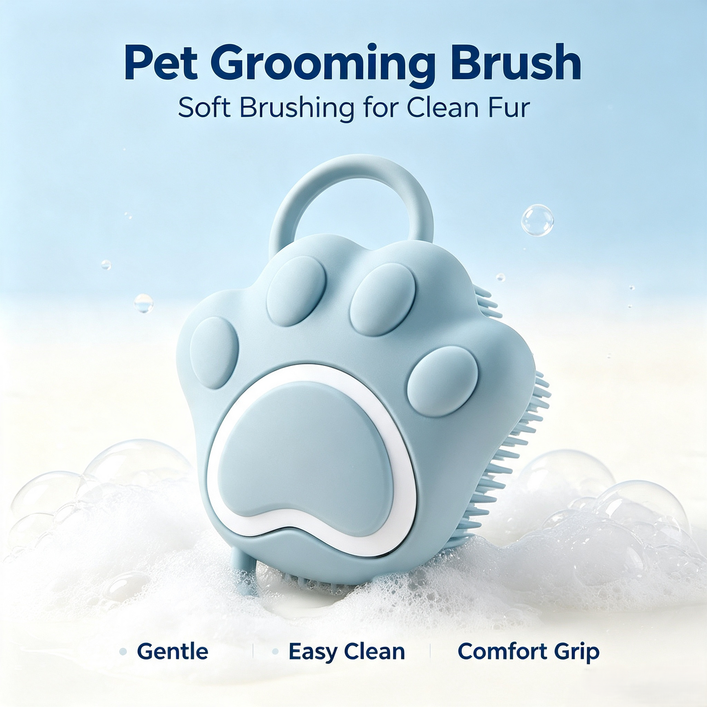 Paw Shaped Silicone Pet Bath Grooming Brush