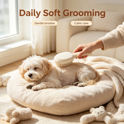 Dual-Sided Soft Touch Pet Grooming Brush