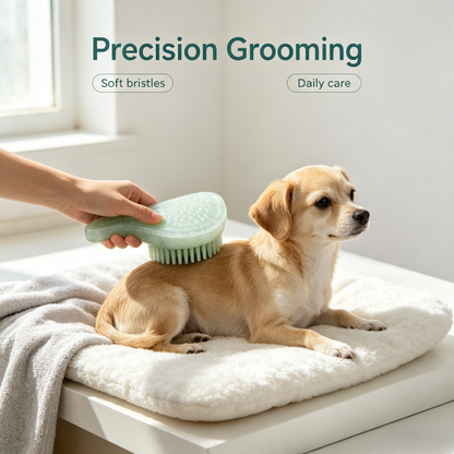 Jade-Like Transparent Pet Grooming Massage Brush
