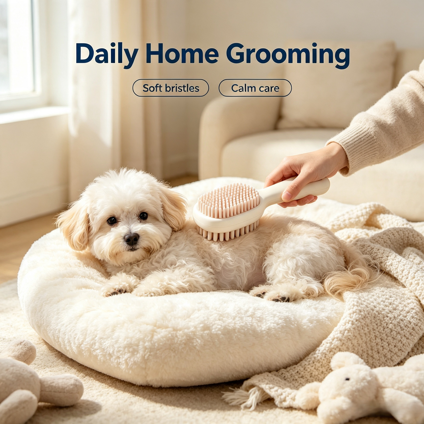 Soft Silicone Daily Pet Grooming Brush