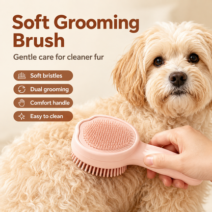 I-bestworld Dual-Sided Soft Pet Grooming Brush