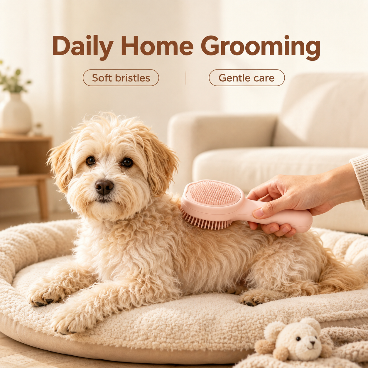 I-bestworld Dual-Sided Soft Pet Grooming Brush