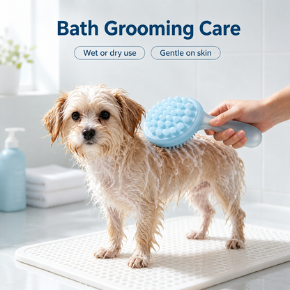 I-bestworld Dual-Action 2-in-1 Pet Grooming Bath Brush