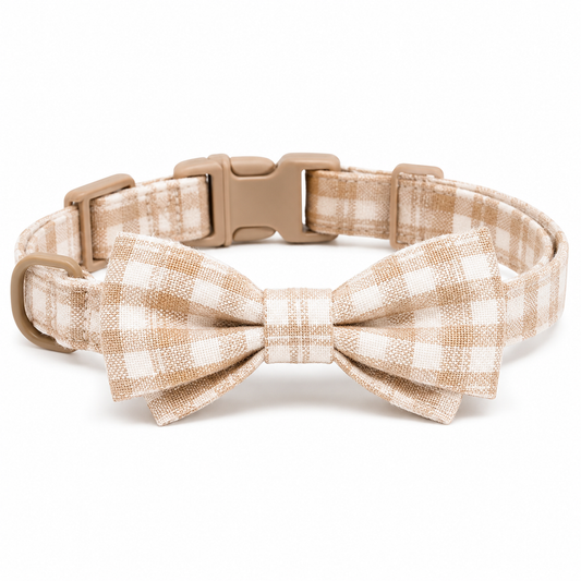 I-bestworld Plaid Bow Tie Pet Collar – Adjustable Decorative Collar for Cats & Dogs
