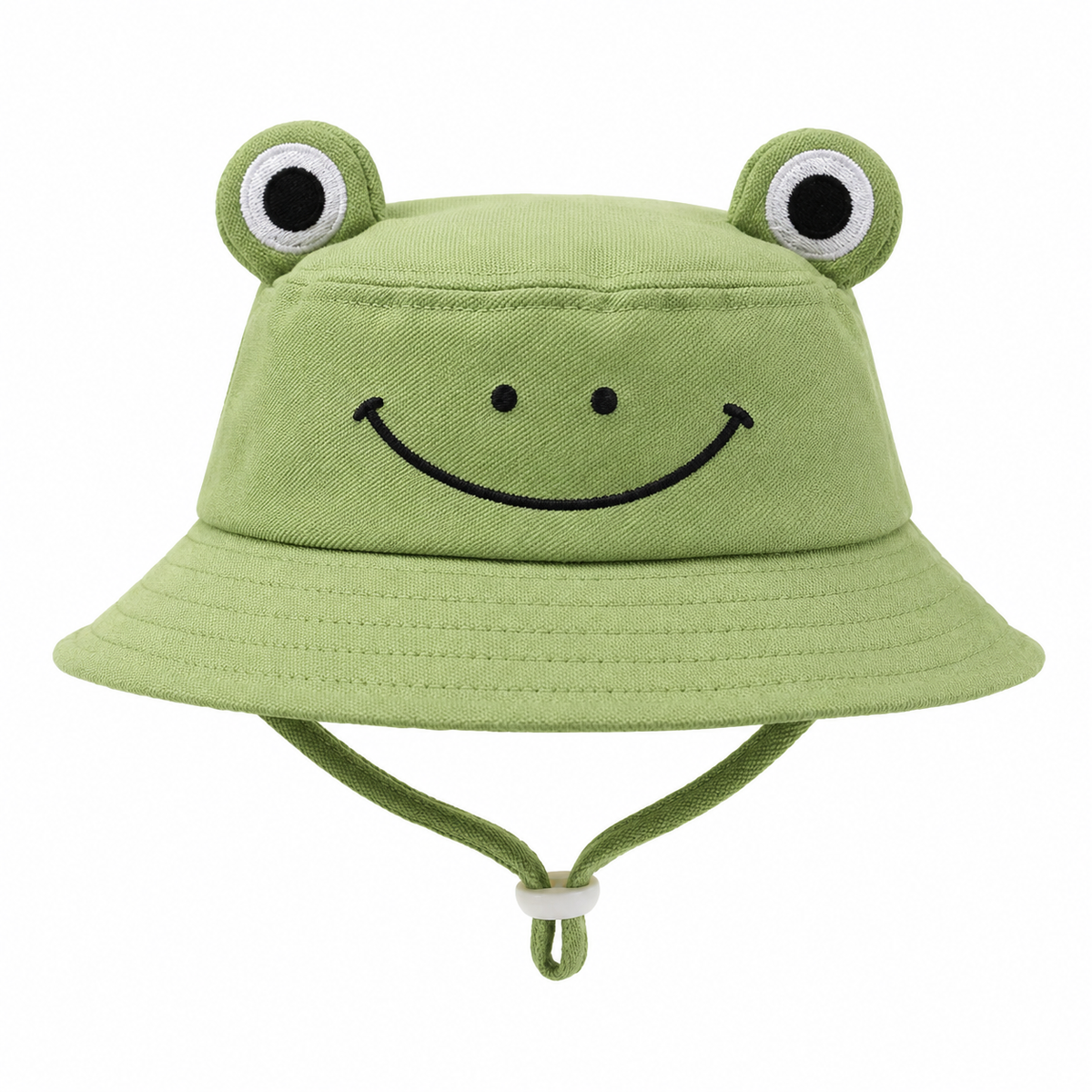 I-bestworld Frog Face Bucket Pet Hat – Green Adjustable Costume Hat for Cats & Dogs