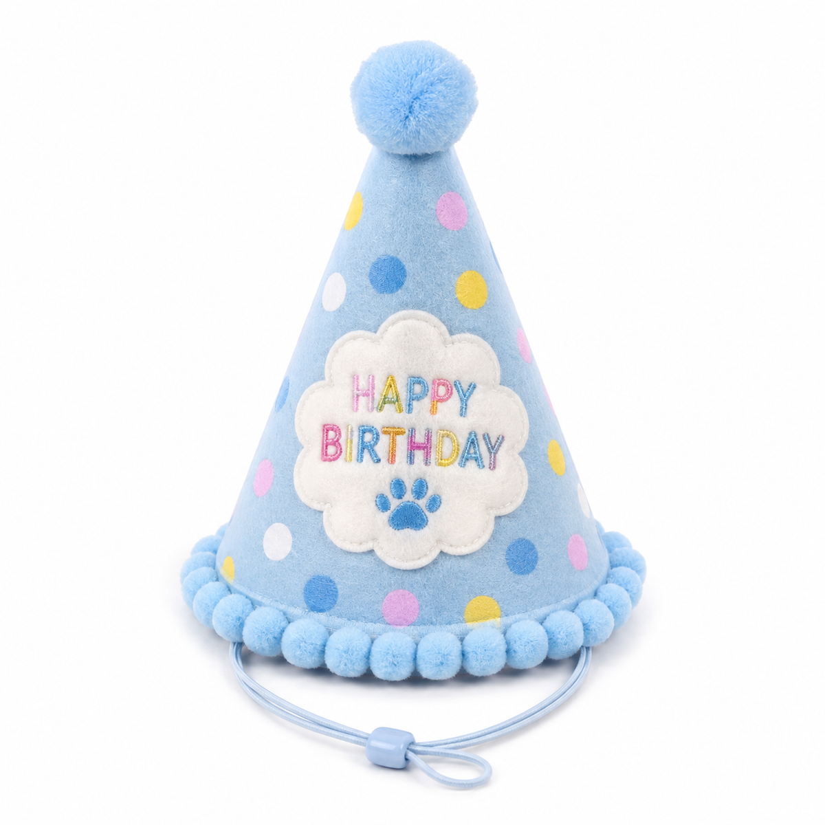I-bestworld Happy Birthday Pet Party Hat – Blue Adjustable Celebration Hat for Cats & Dogs