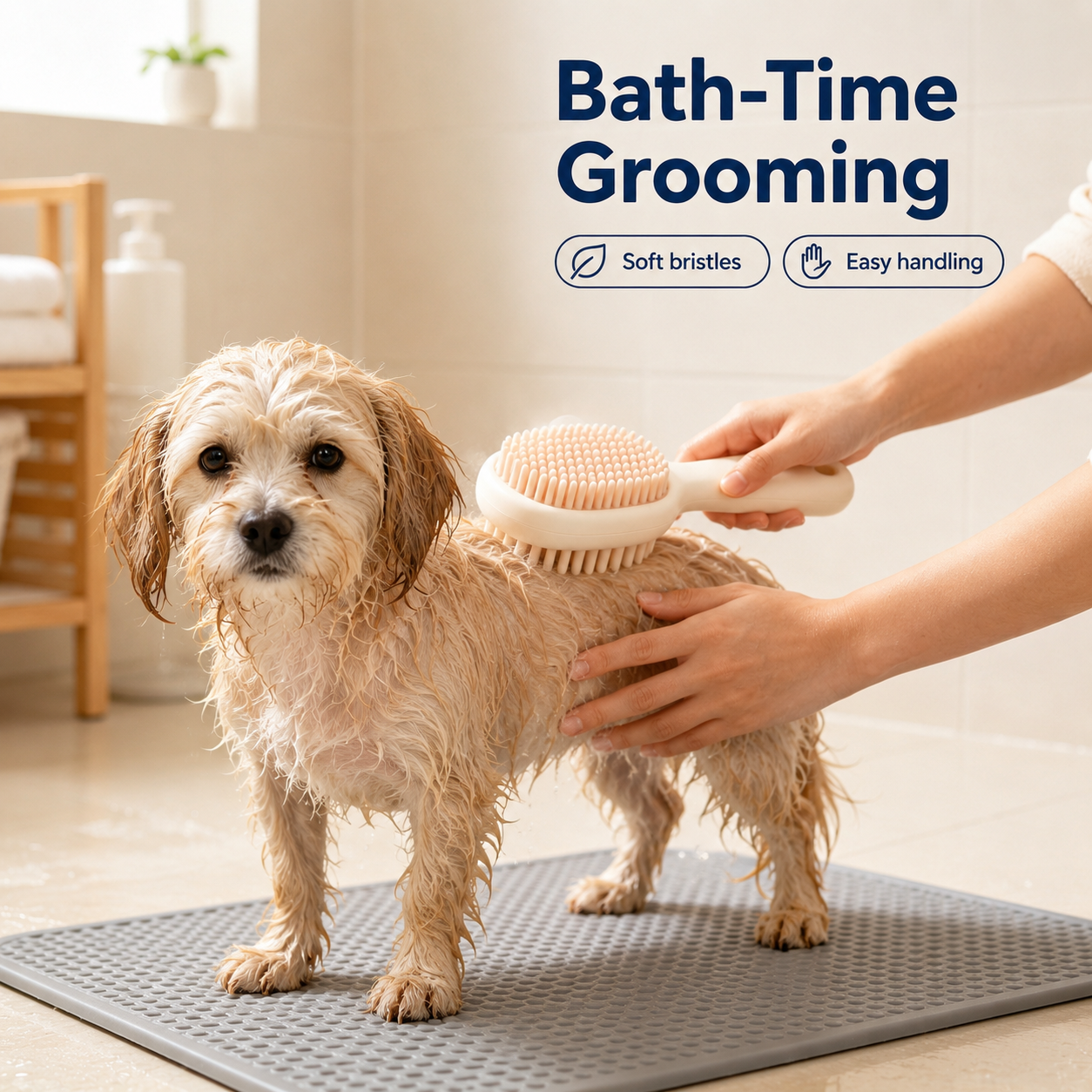 I-bestworld Soft Silicone Daily Pet Grooming Brush