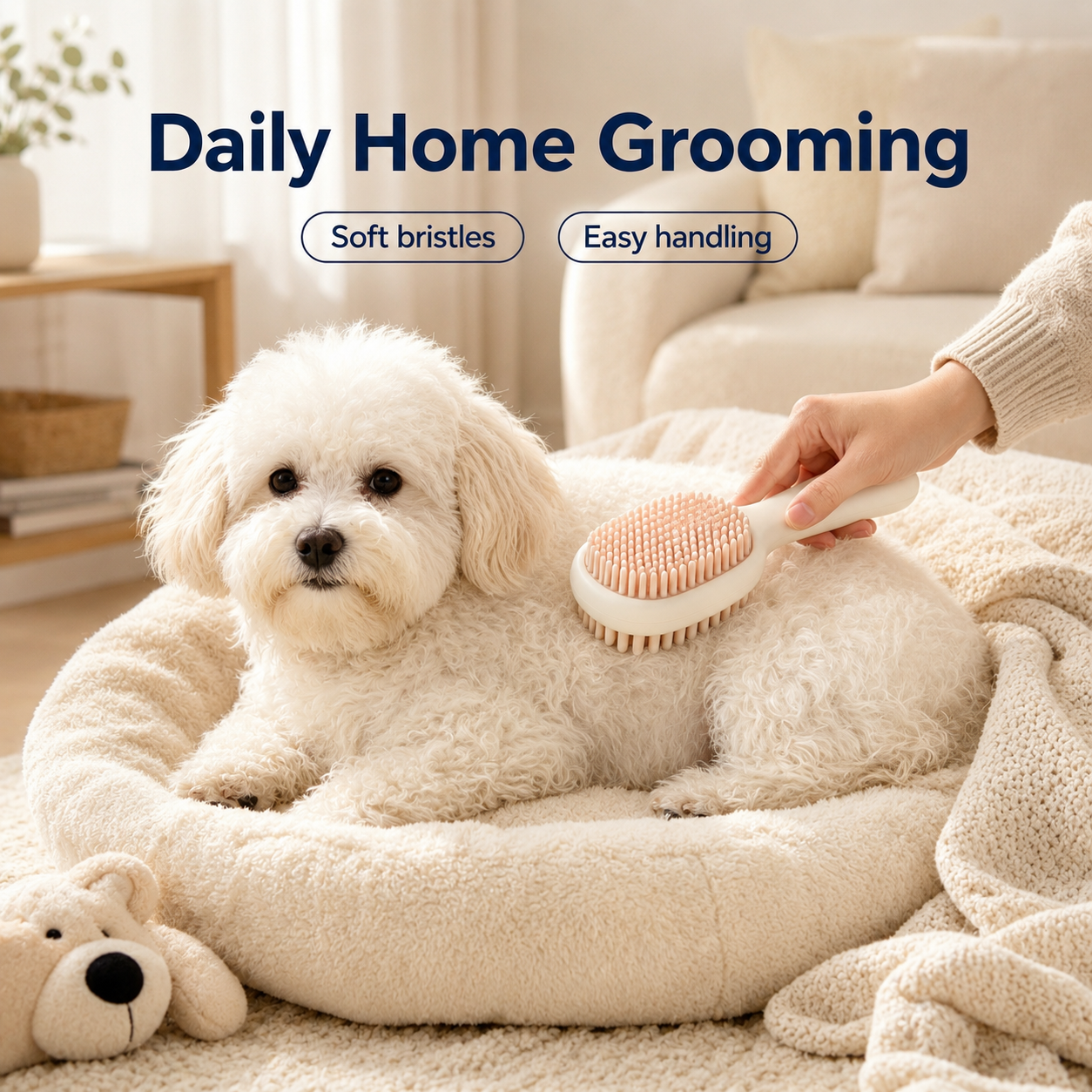 I-bestworld Soft Silicone Daily Pet Grooming Brush