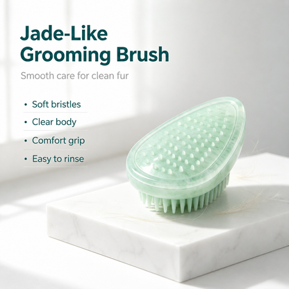 I-bestworld Jade-Like Transparent Pet Grooming Massage Brush