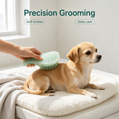 I-bestworld Jade-Like Transparent Pet Grooming Massage Brush