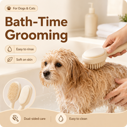 I-bestworld Dual-Sided Soft Touch Pet Grooming Brush