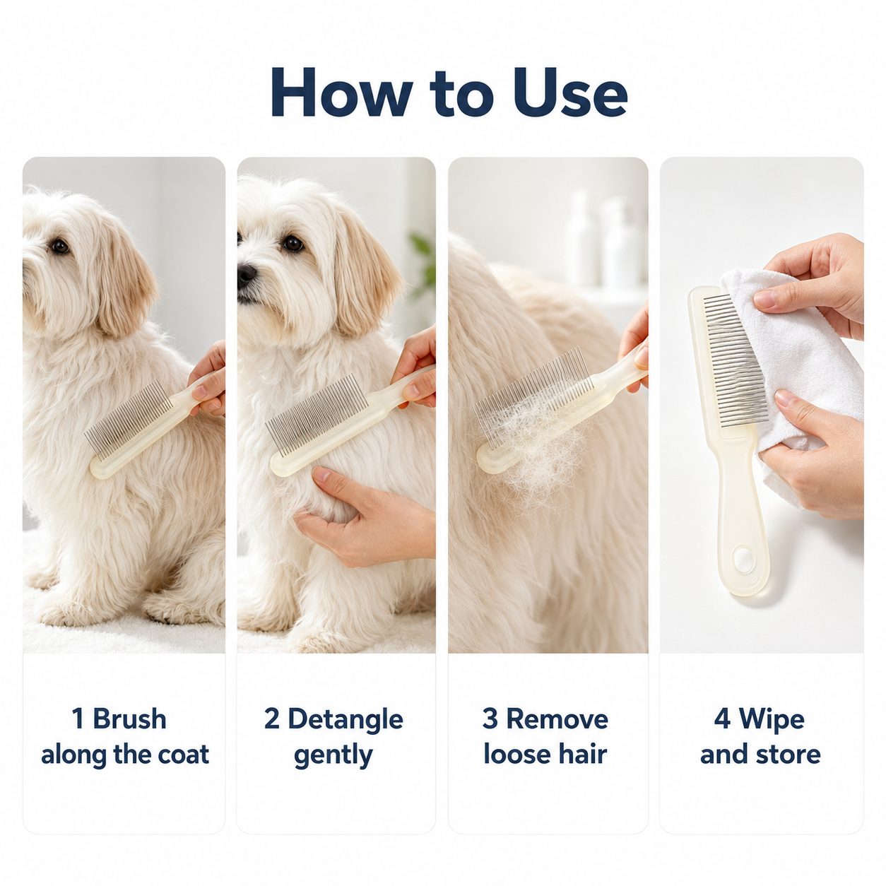 I-bestworld Precision Stainless Steel Pet Grooming Comb
